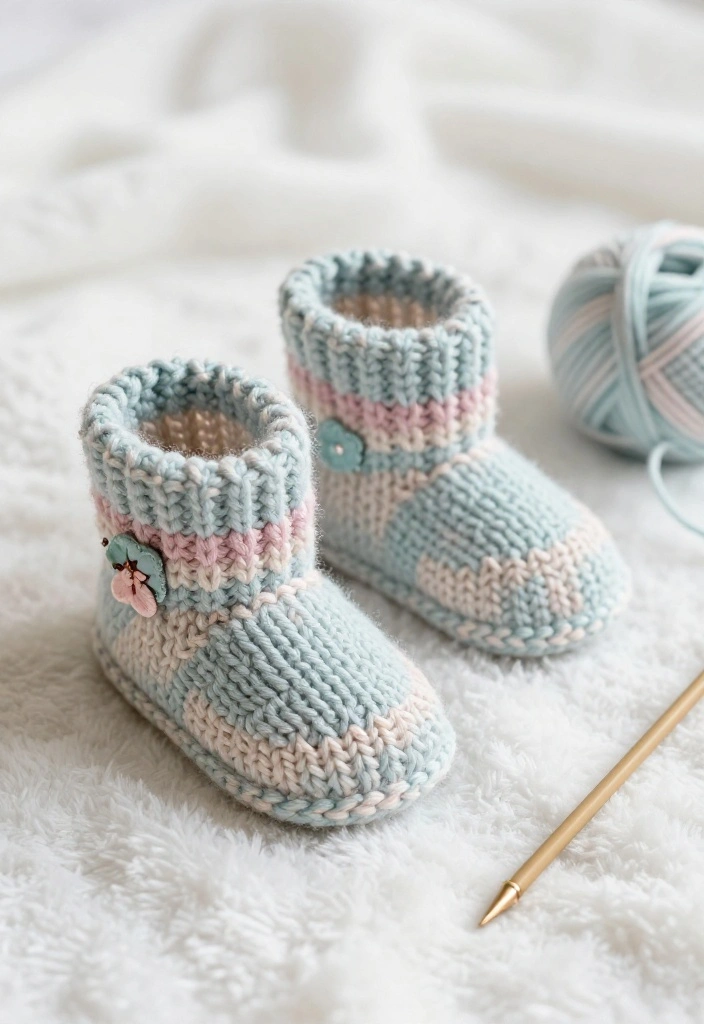 10 Eco-Friendly Beginner Knitting Projects That Are Kind to the Planet! - 6. Knitted Baby Booties 1