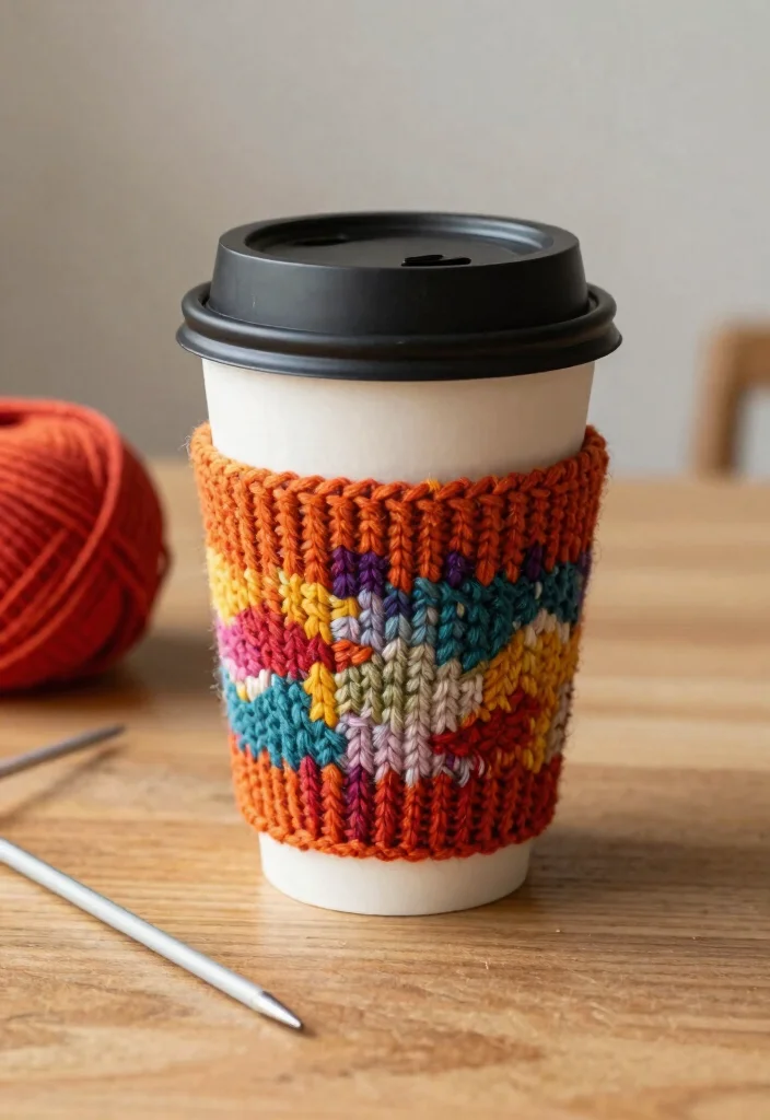 10 Eco-Friendly Beginner Knitting Projects That Are Kind to the Planet! - 7. Reusable Coffee Cup Sleeves 1