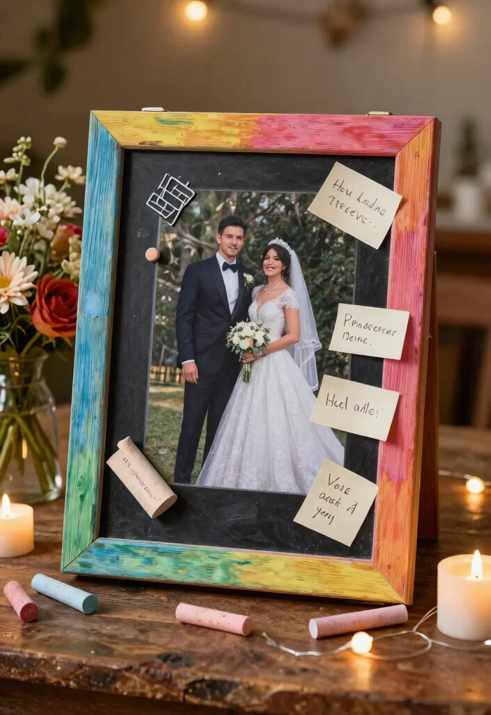 11 Gorgeous Wedding Photo Frames You Can DIY for Your Big Day (Wait for #4!) - 5. Chalkboard Frame 1