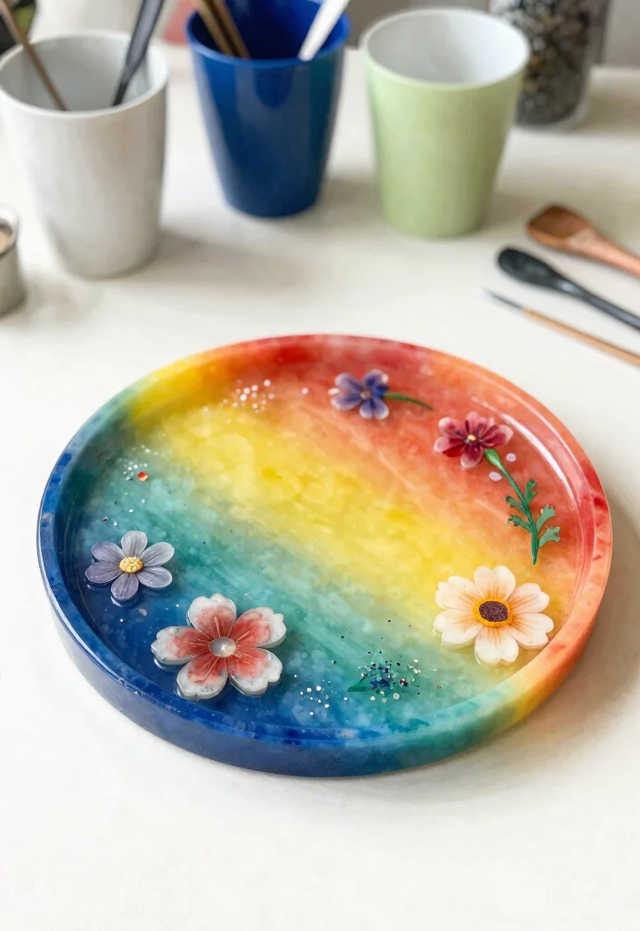 12 Stunning Resin Art Tutorials That Will Inspire Your Next Craft (Look Out for #8!) - 10. Resin Serving Trays 1
