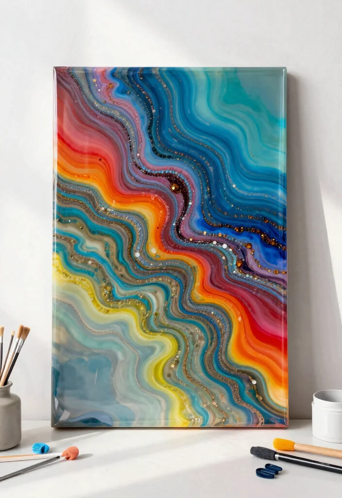 12 Stunning Resin Art Tutorials That Will Inspire Your Next Craft (Look Out for #8!) - 12. Abstract Resin Art Panels 1