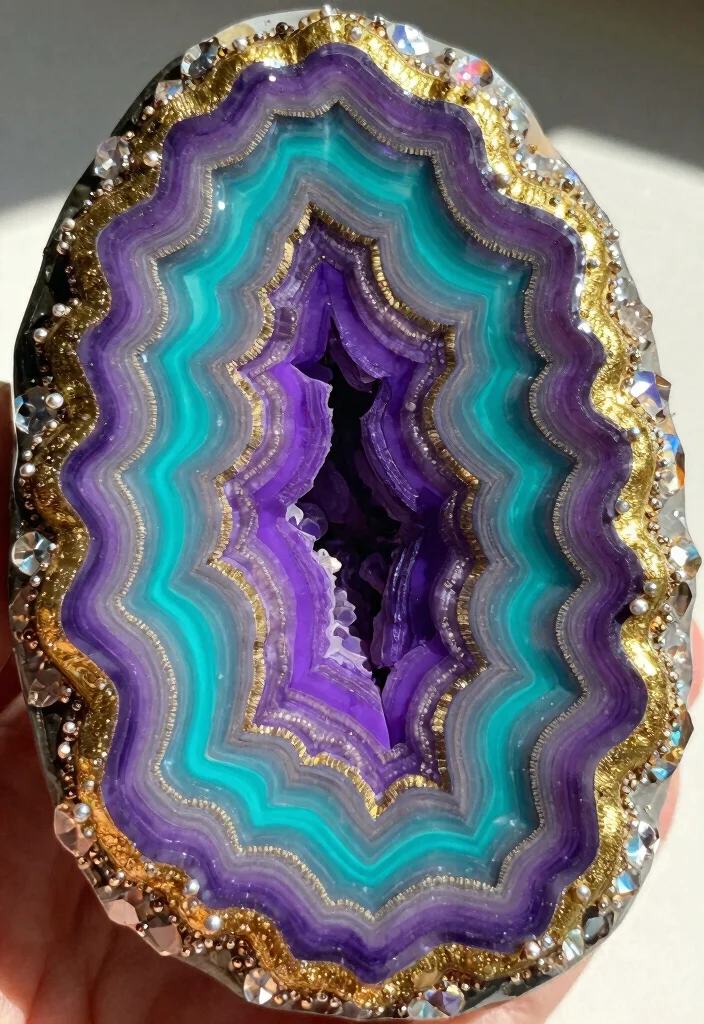 12 Stunning Resin Art Tutorials That Will Inspire Your Next Craft (Look Out for #8!) - 4. Geode-Inspired Resin Art 1
