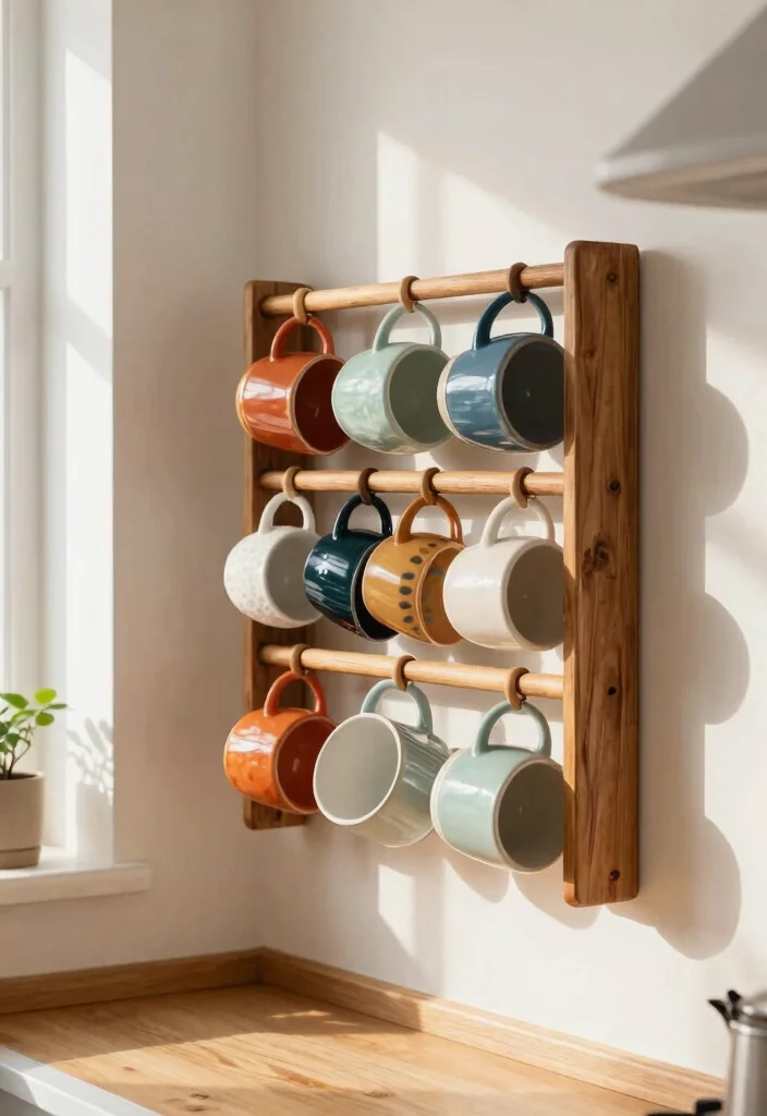 13 Easy Tips for Modern Kitchen Organization That Will Blow Your Mind! - 4. Create a Mug Rack 1