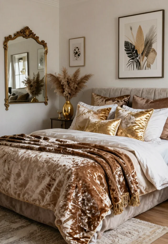 14 Boho Chic Bedroom Styles That Will Transform Your Space Into a Dreamy Oasis! - 11. Boho Chic Glam 1