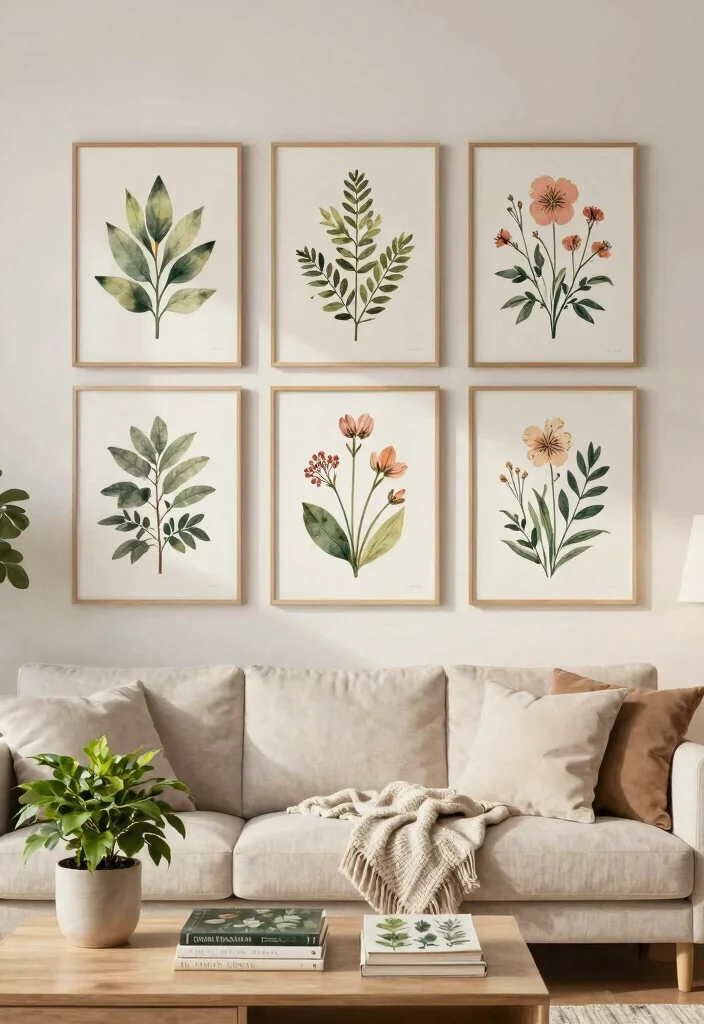 14 Nostalgic Vintage Wall Art Ideas That'll Bring Back Memories! - 5. Botanical Prints: Nature in Your Home 1