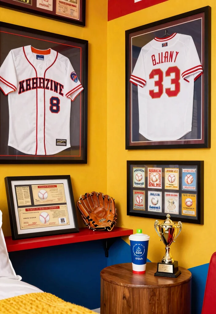 14 Nostalgic Vintage Wall Art Ideas That'll Bring Back Memories! - 9. Vintage Sports Memorabilia: For the Fans 1