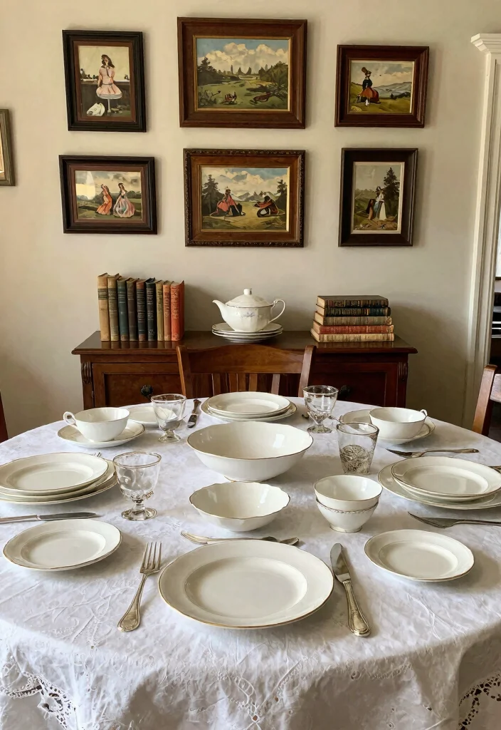 14 Seasonal Farmhouse Dining Room Decor Ideas to Celebrate Every Occasion! - 8. Vintage Charm with Antique Finds 1