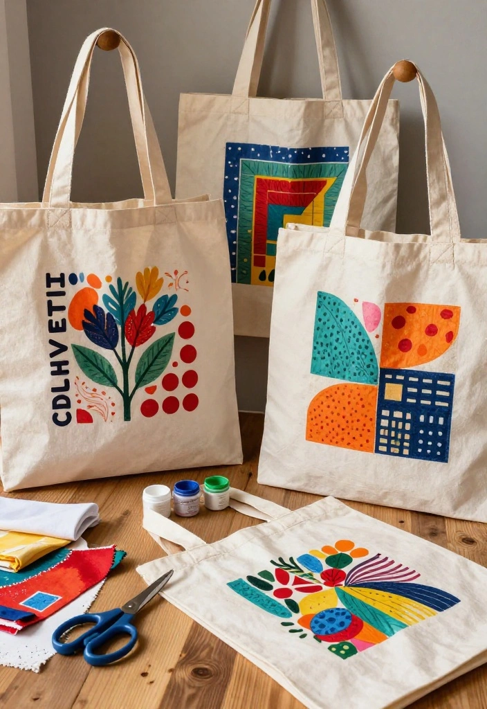 15 Handmade Gifts for Friends That Will Make Them Swoon (Don't Miss #7!) - 7. Upcycled Tote Bags 1