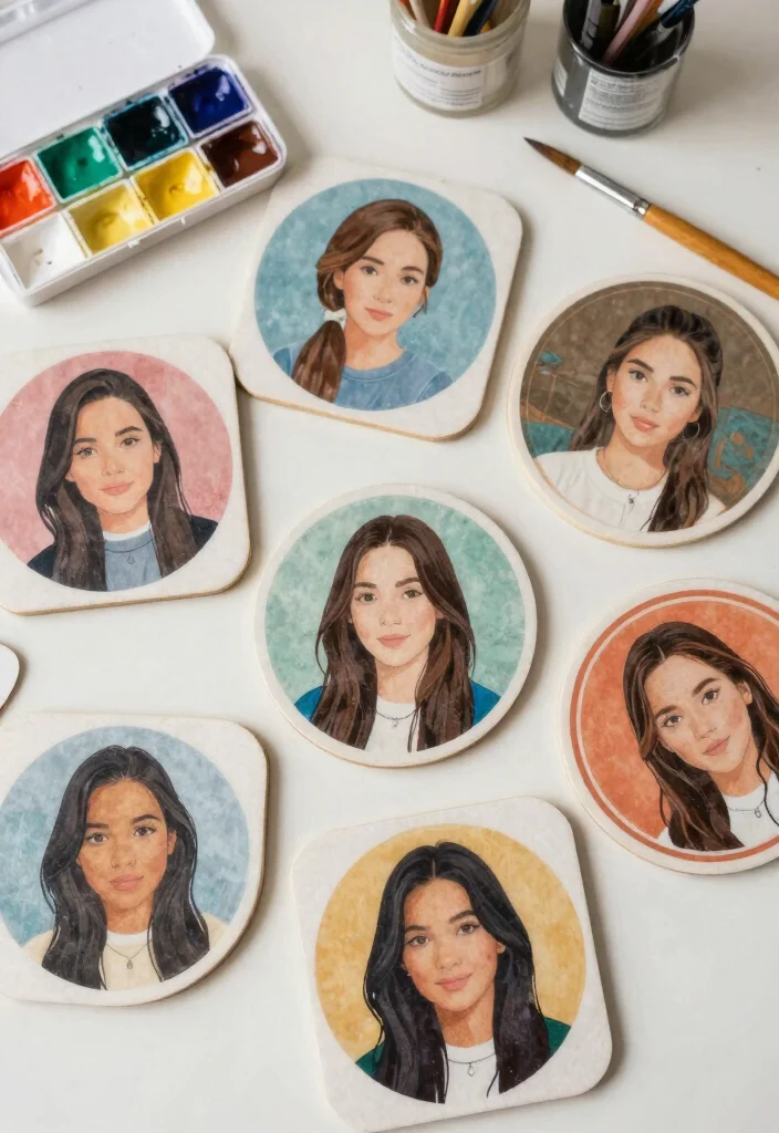15 Handmade Gifts for Friends That Will Make Them Swoon (Don't Miss #7!) - 9. Customized Coasters 1