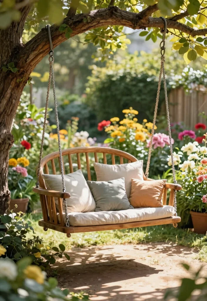 17 Unique Outdoor DIY Projects to Create Custom Garden Furniture (Get Inspired by #4!) - 9. Hanging Garden Chair 1