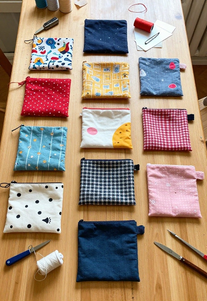 18 Creative Fabric Scrap Crafts for Unique Handmade Gifts (Your Friends Will Love #4!) - 16. Fabric Scrap Travel Pouches 1