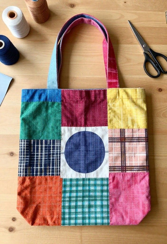 18 Creative Fabric Scrap Crafts for Unique Handmade Gifts (Your Friends Will Love #4!) - 5. Fabric Scrap Tote Bags 1