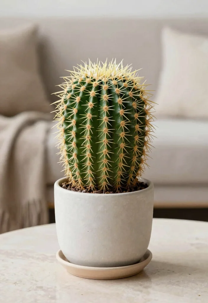 19 Sustainable Indoor Plants for a Greener Home (You Won't Believe #11!) - 13. Barrel Cactus 1