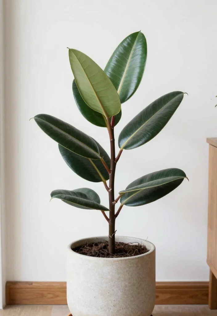 19 Sustainable Indoor Plants for a Greener Home (You Won't Believe #11!) - 7. Rubber Plant 1