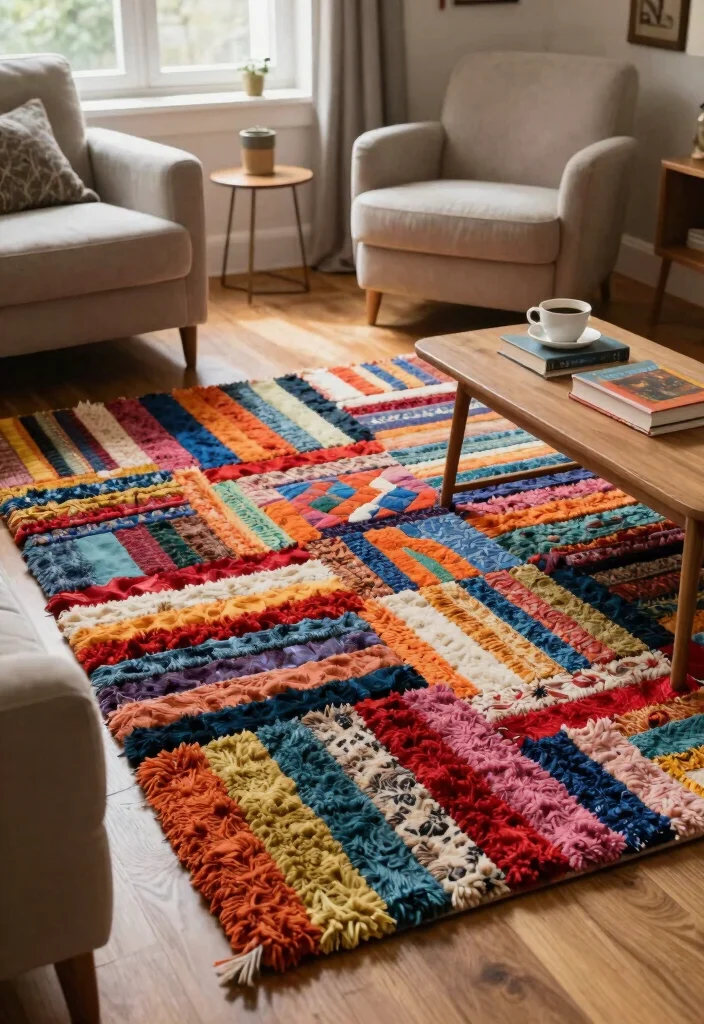 19 Trendy Upcycled Home Decor Ideas That Are Totally Affordable (#10 Will Surprise You!) - 13. Upcycled T-Shirt Rugs 1