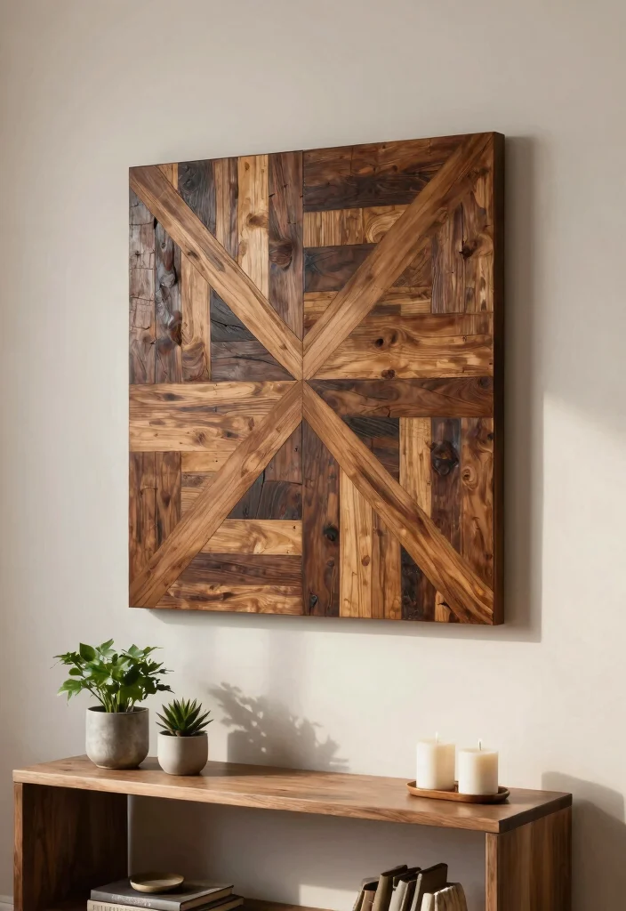 19 Trendy Upcycled Home Decor Ideas That Are Totally Affordable (#10 Will Surprise You!) - 6. Reclaimed Wood Wall Art 1