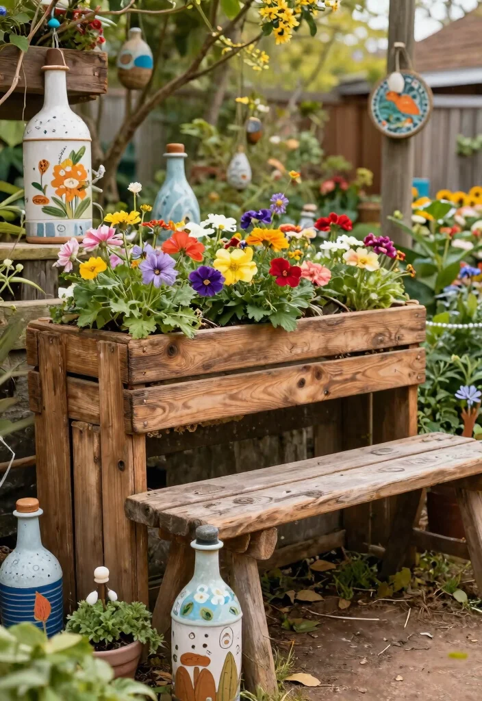 20 DIY Outdoor Improvements That'll Boost Your Home's Curb Appeal (Don't Miss #6!) - 15. Upcycled Garden Projects 1