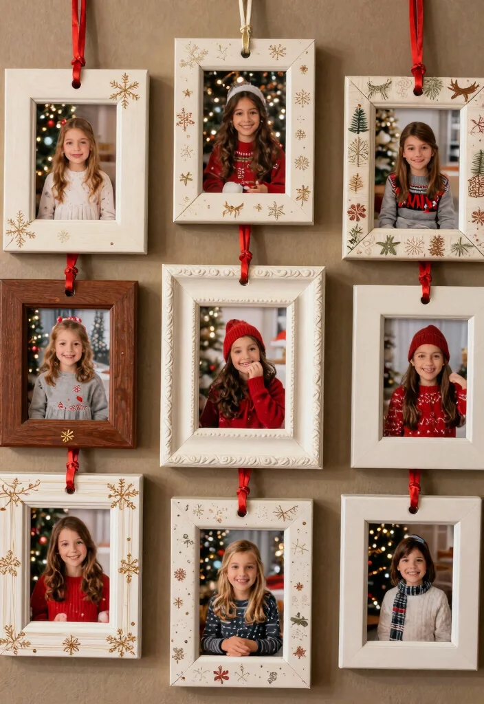 20 Easy Seasonal DIY Ornaments You Can Make in Under an Hour (Your Guests Will Be Impressed!) - 16. Photo Frame Ornaments 1
