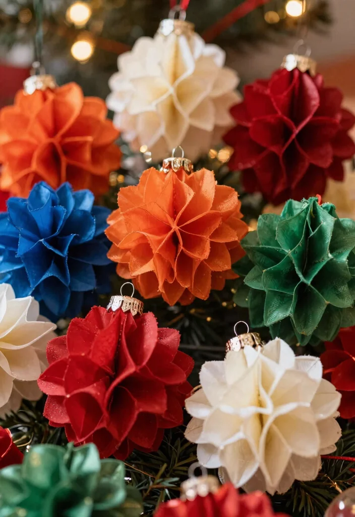 20 Easy Seasonal DIY Ornaments You Can Make in Under an Hour (Your Guests Will Be Impressed!) - 20. Ruffled Fabric Ornaments 1