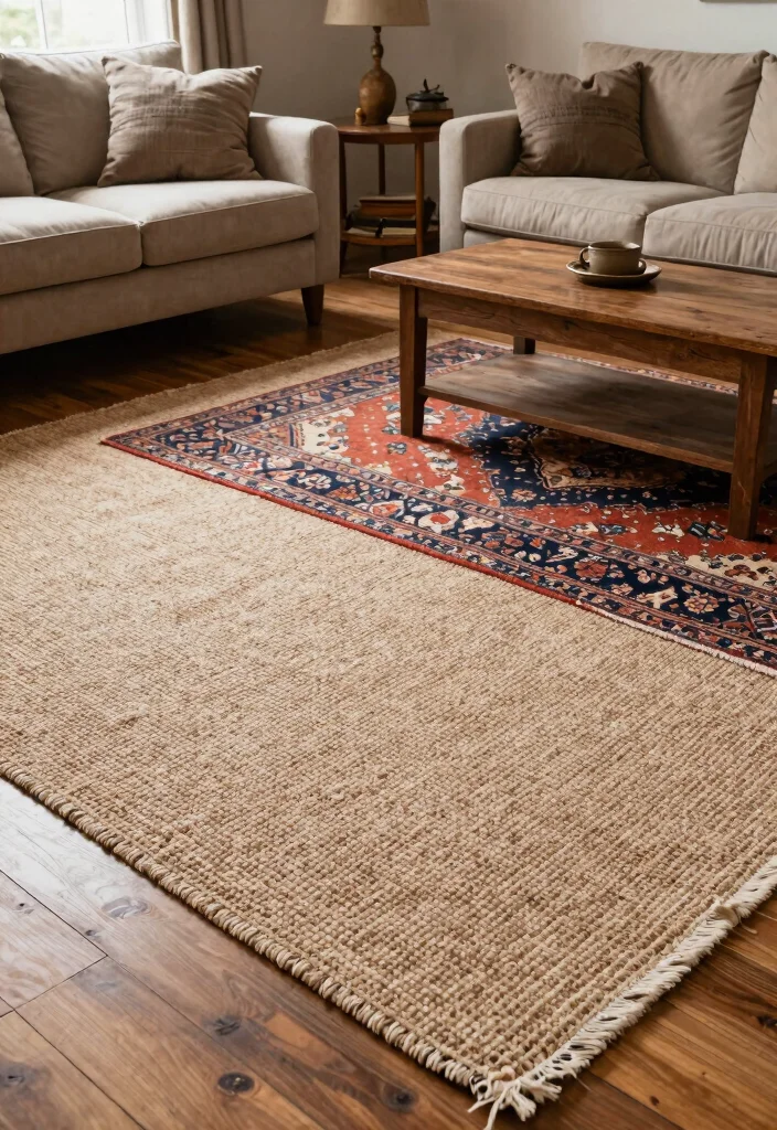 21 Rustic Home Accents with a Modern Twist That Will Change Your Style Forever (Find Out #8!) - 10. Layered Rugs 1