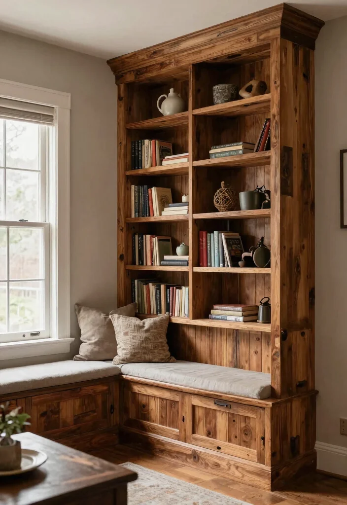 21 Rustic Home Accents with a Modern Twist That Will Change Your Style Forever (Find Out #8!) - 17. Custom Built-ins 1