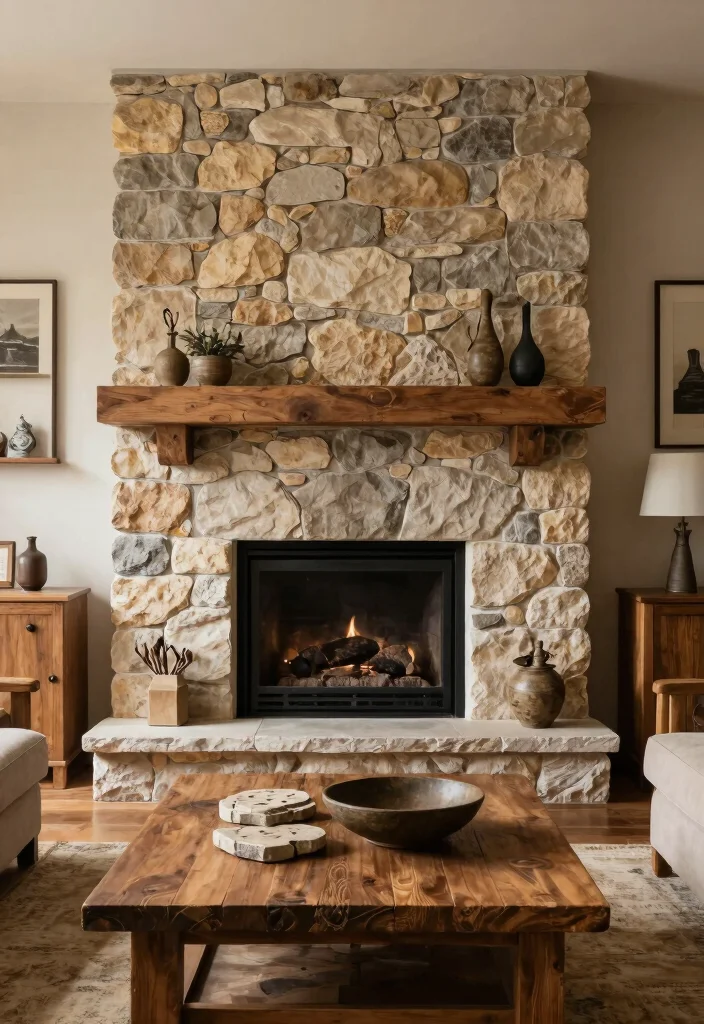 21 Rustic Home Accents with a Modern Twist That Will Change Your Style Forever (Find Out #8!) - 19. Natural Stone Elements 1