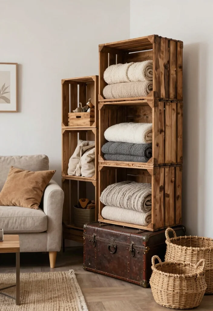 21 Rustic Home Accents with a Modern Twist That Will Change Your Style Forever (Find Out #8!) - 20. Creative Storage Solutions 1