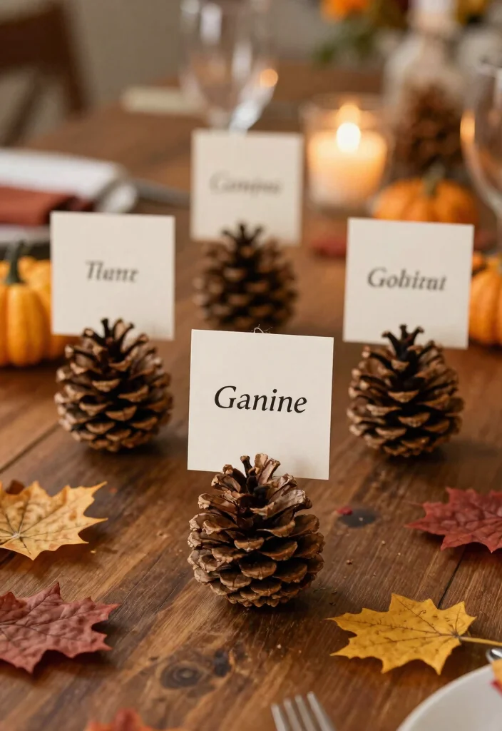 22 Eco-Friendly Craft Ideas for Party Decorations That Will Wow Your Guests (Good Luck Choosing Just One!) - 11. Pinecone Place Card Holders 1