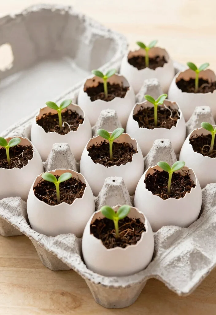 22 Eco-Friendly Craft Ideas for Party Decorations That Will Wow Your Guests (Good Luck Choosing Just One!) - 15. Eggshell Seed Starters 1