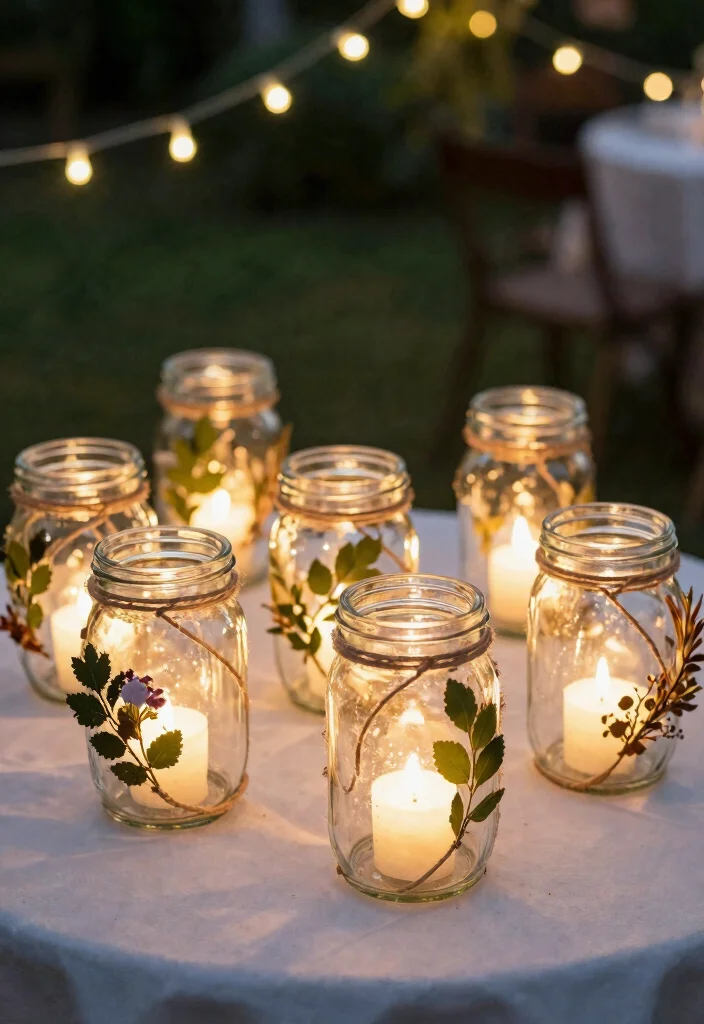 22 Eco-Friendly Craft Ideas for Party Decorations That Will Wow Your Guests (Good Luck Choosing Just One!) - 2. Upcycled Glass Jar Lanterns 1