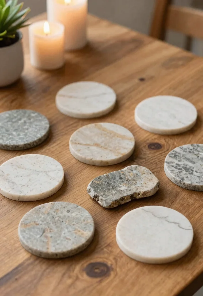 22 Eco-Friendly Craft Ideas for Party Decorations That Will Wow Your Guests (Good Luck Choosing Just One!) - 9. Natural Stone Coasters 1