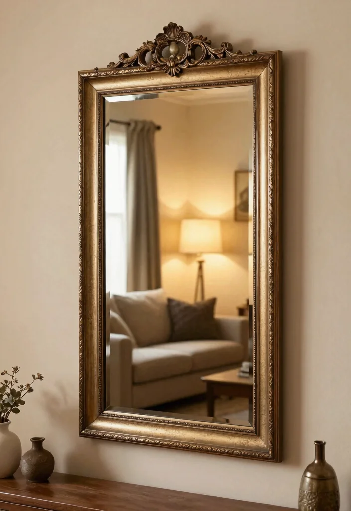 25 Cozy Living Room Accessories to Elevate Your Home’s Atmosphere! - 14. Statement Mirrors 1