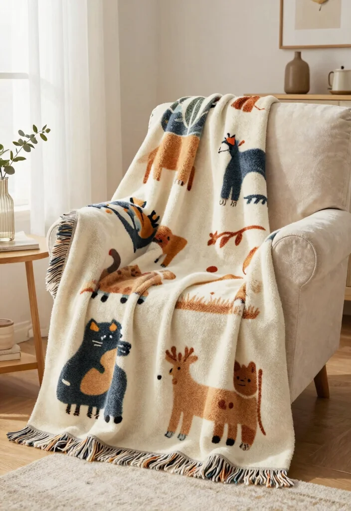 25 Cozy Living Room Accessories to Elevate Your Home’s Atmosphere! - 20. Personalized Throw Blankets 1