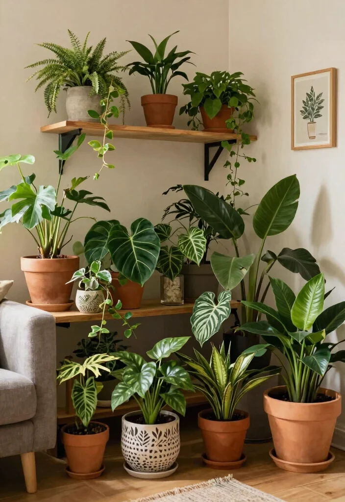 25 Cozy Living Room Accessories to Elevate Your Home’s Atmosphere! - 8. Greenery and Indoor Plants 1